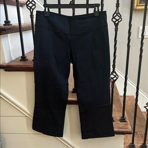 Lululemon Gather and Crow Black Cropped Leggings.